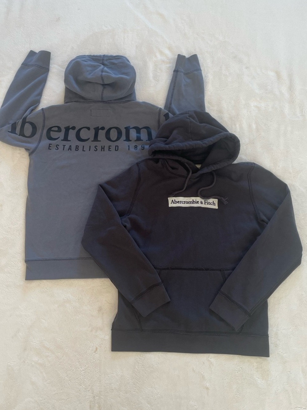 Abercrombie & Fitch Hoodie Bundle Lounge Cozy Clean Girl Gray Blue